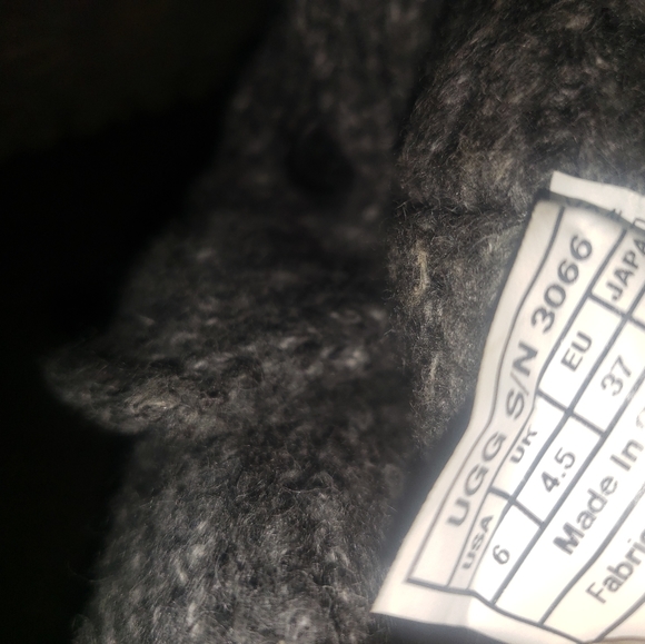 UGG Lattice Cardy Boots 3066-Charcoal, Size 6 - Picture 10 of 10